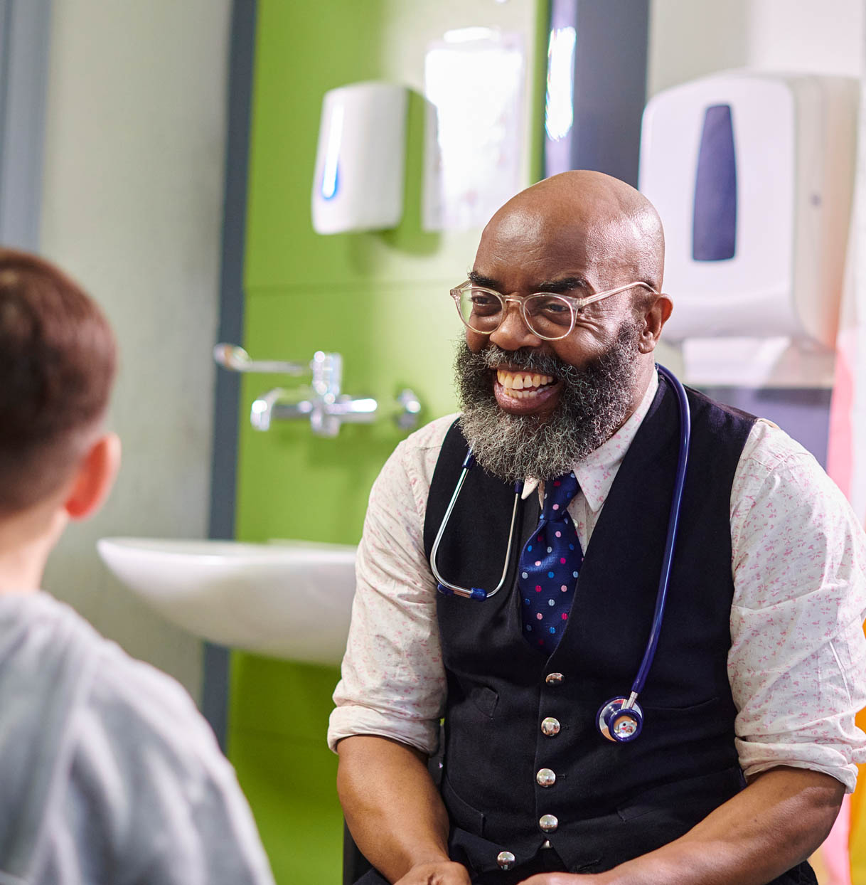 Smiling doctor wearing a stethoscope 