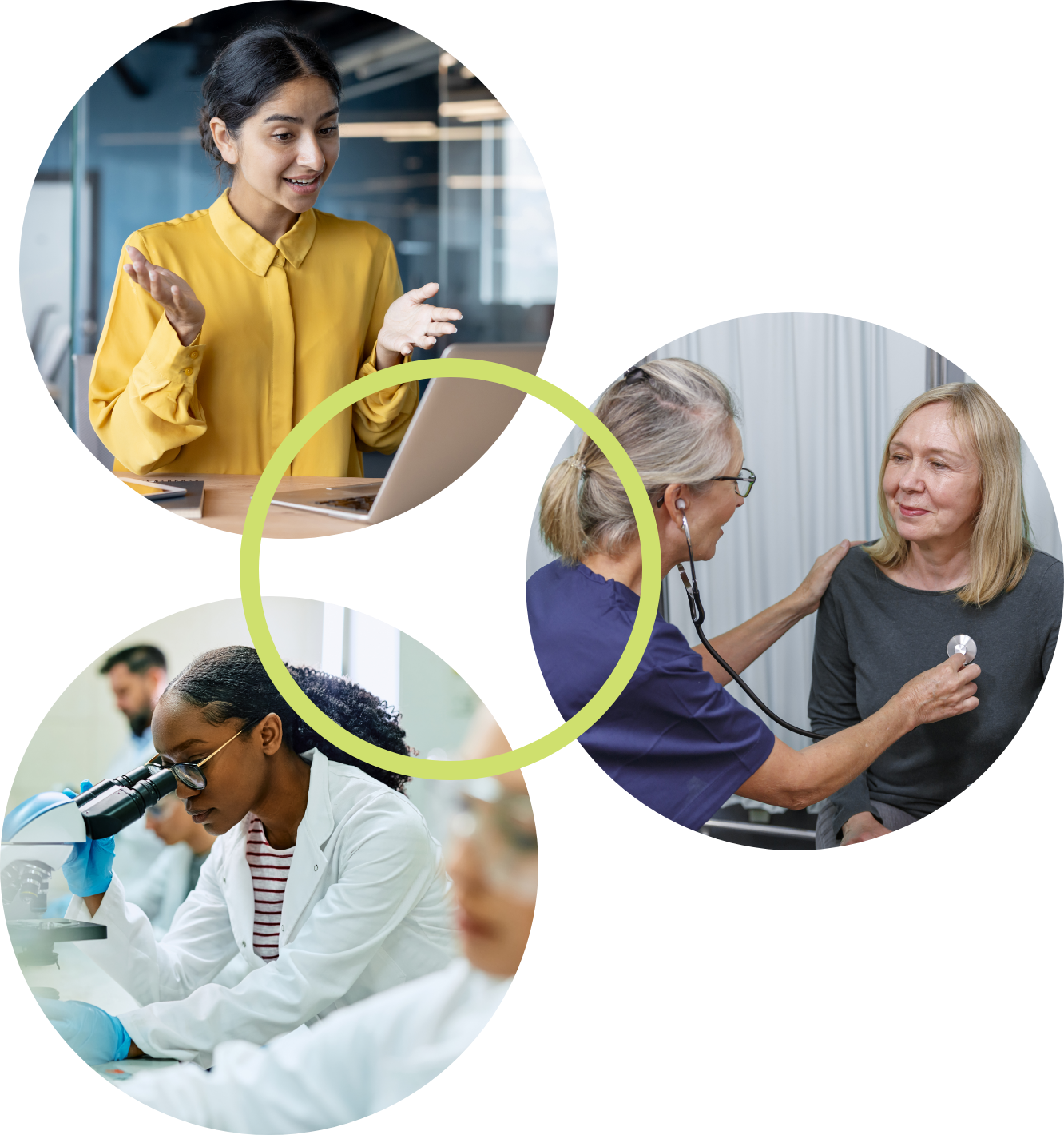 Compilation of images of healthcare sector